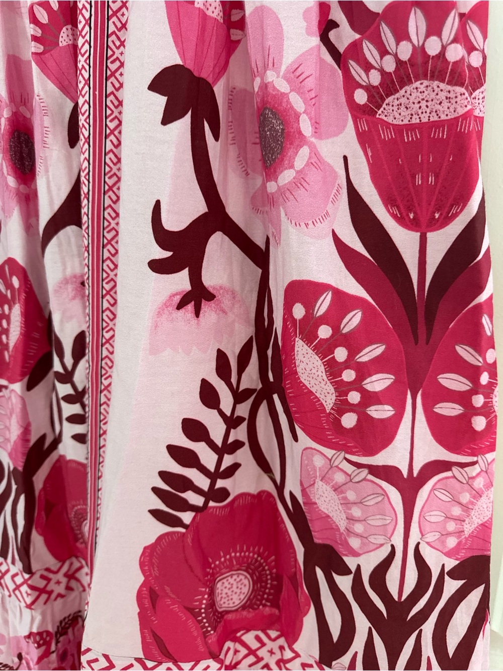 NWT CELINA MOON Pink Floral Maxi Dress, size XS- missing belt - Picture 4 of 6
